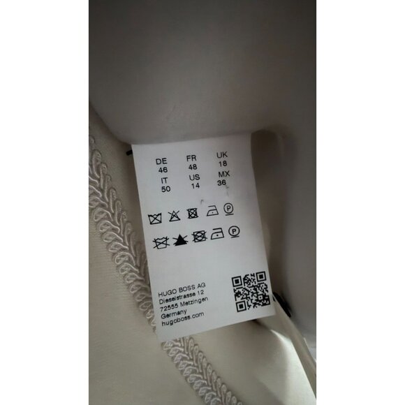 BOSS Jasika Gray Beige Greige Office Blazer Jacket Size US 14 - Picture 10 of 12